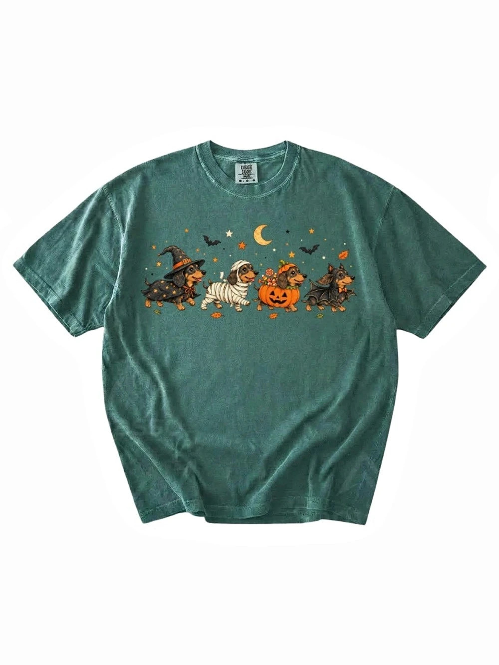 Comfort Colors Heavyweight Ring-Spun T-Shirt with Halloween Dachshund